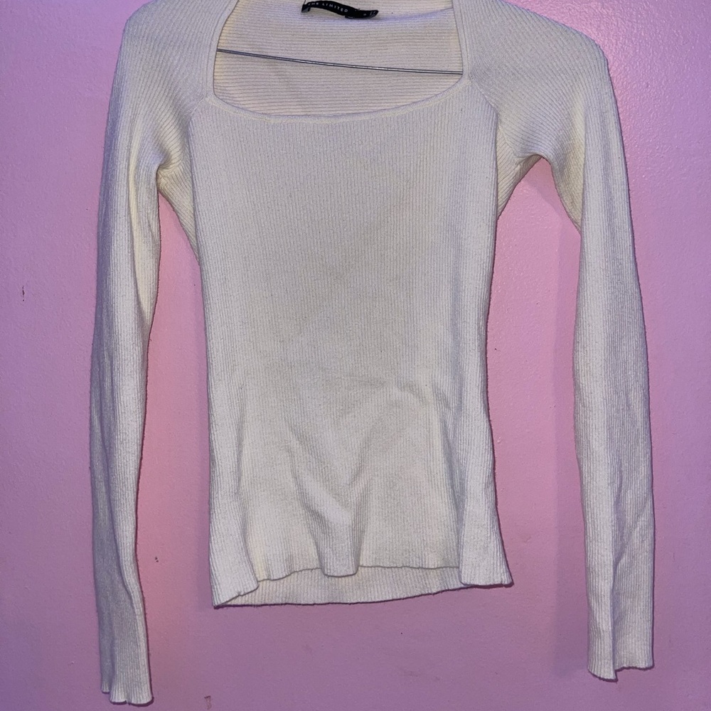 The Limited; Rib Long Sleeve Shirt